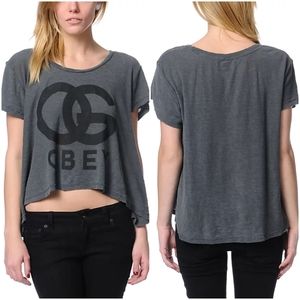 Obey oversized crop top S